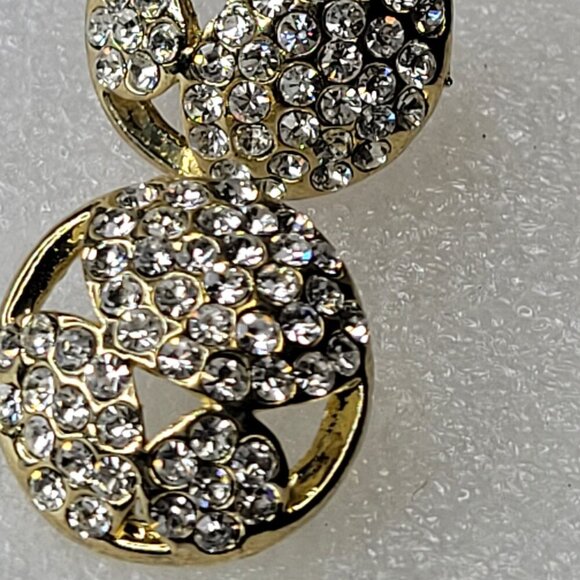 Small Crystal Round Earrings - Picture 6 of 9